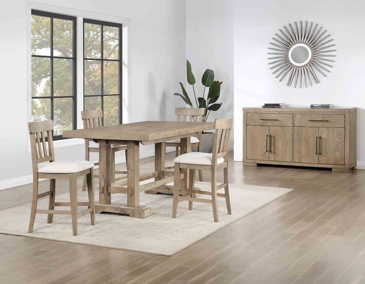 Napa 5-Piece Counter Dining Set, Sand(Table & 4 Counter Chairs) from Steve Silver - Luna Furniture