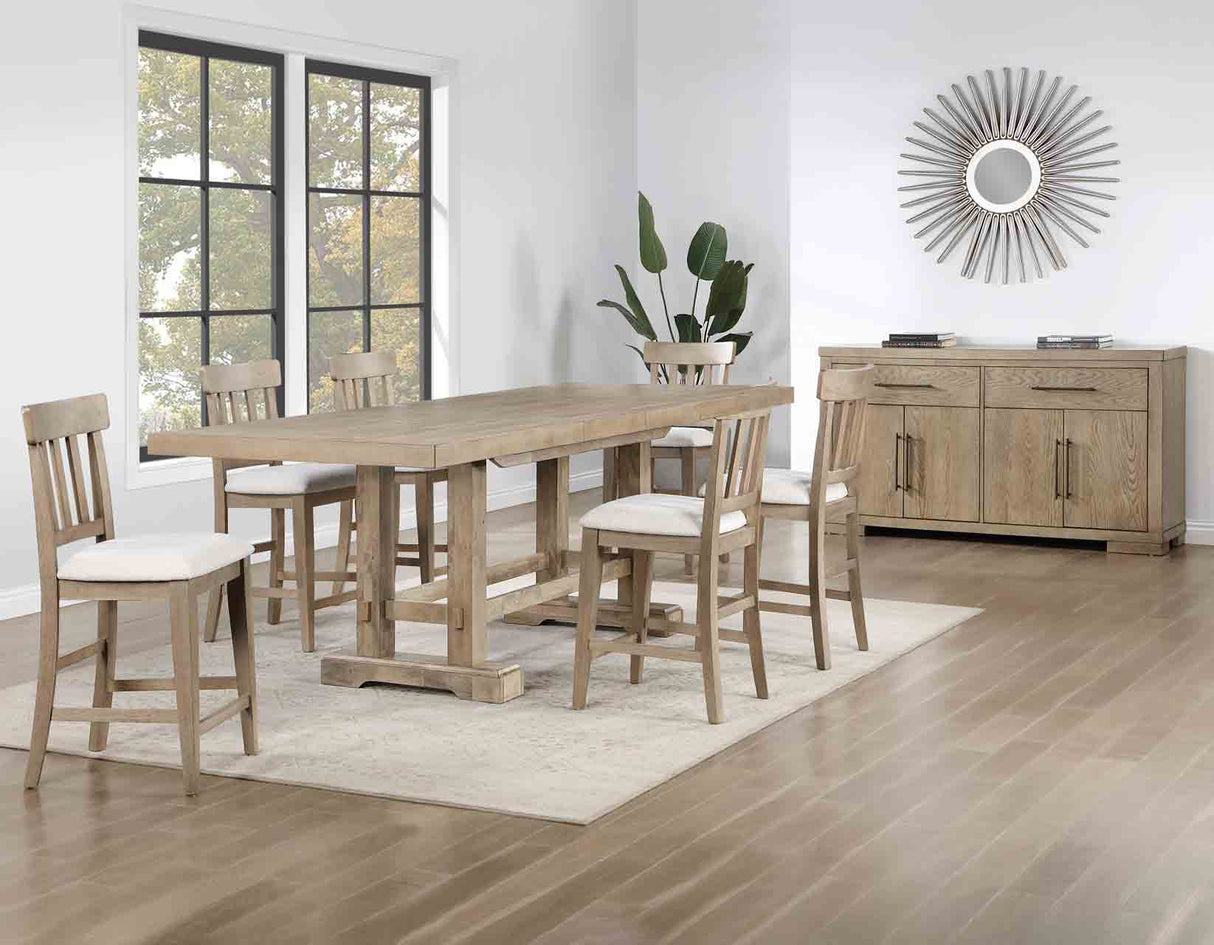 Napa 5-Piece Counter Dining Set, Sand(Table & 4 Counter Chairs) from Steve Silver - Luna Furniture