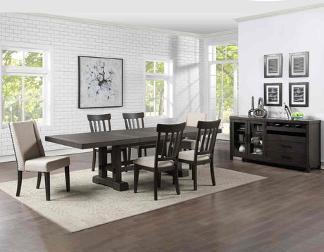 Napa 7-Piece Dining Set(Table, 2 Upholstered & 4 Side Chairs) - SET | NP500T | NP500S(4) | NP500US(2)