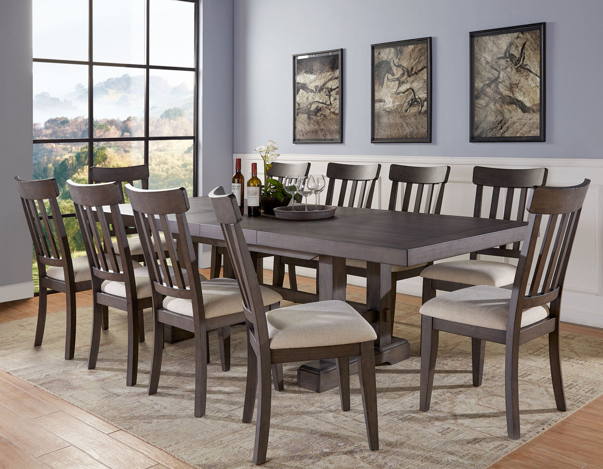 Napa 7-Piece Dining Set(Table, 2 Upholstered & 4 Side Chairs) - SET | NP500T | NP500S(4) | NP500US(2)