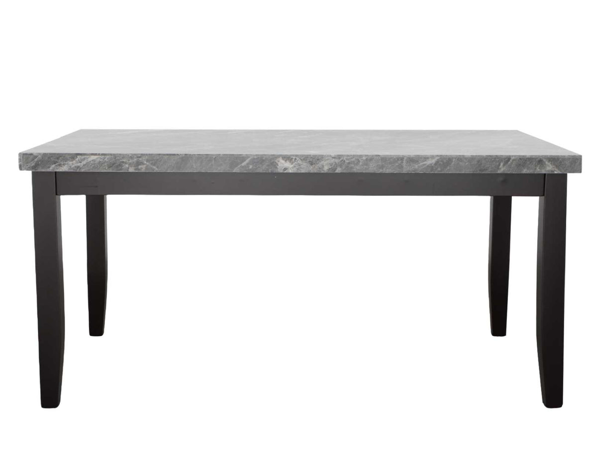 Napoli 6-Piece 64-inch Gray Marble Dining Set(Table, Bench & 4 Side Chairs) - SET | NL500GT | NL500SG(4) | NL500BNG