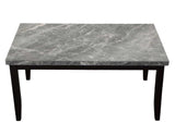 Napoli 6-Piece 64-inch Gray Marble Dining Set(Table, Bench & 4 Side Chairs) - SET | NL500GT | NL500SG(4) | NL500BNG