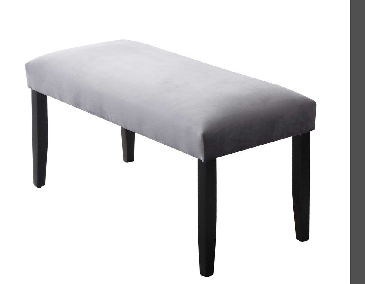 Napoli Dining Bench, Gray Velvet - NL500BNG