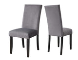 Napoli Side Chair, Gray Velvet - NL500SG