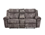 Nashville Manual Glider Recliner Console Loveseat, Grey - NH850CLG