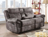 Nashville Manual Glider Recliner Console Loveseat, Grey - NH850CLG