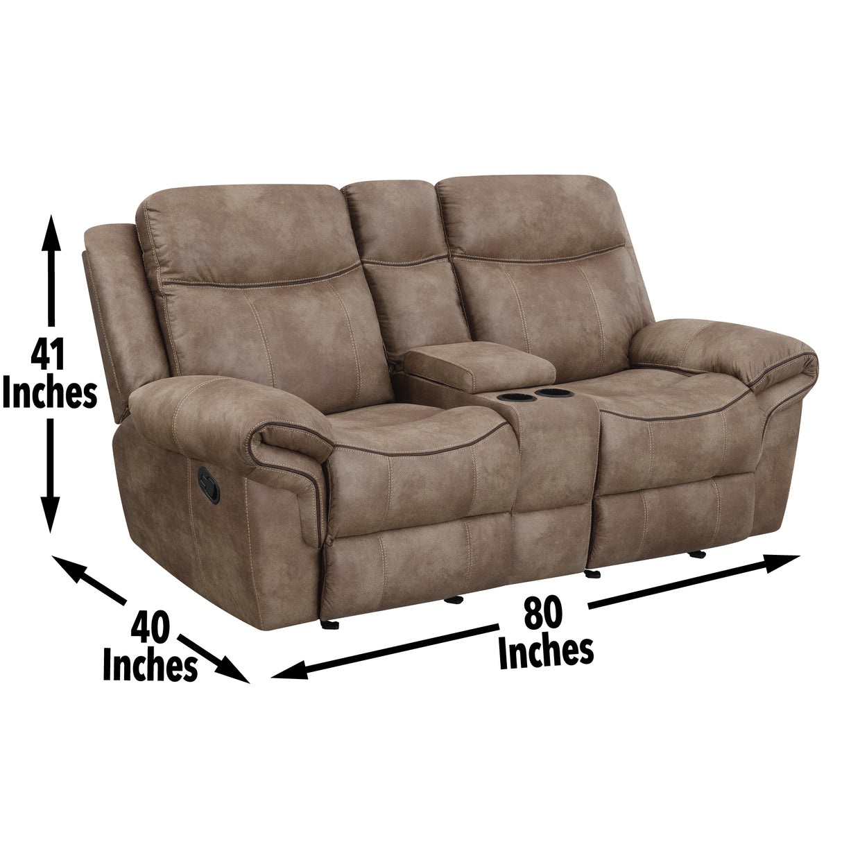 Nashville Manual Glider Recliner Console Loveseat - NH850CL