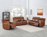 Natalia Coach Leather 3-Piece Dual Power Reclining Living Room Set from Steve Silver - Luna Furniture