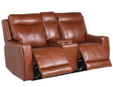 Natalia Coach Leather 3-Piece Dual Power Reclining Living Room Set from Steve Silver - Luna Furniture