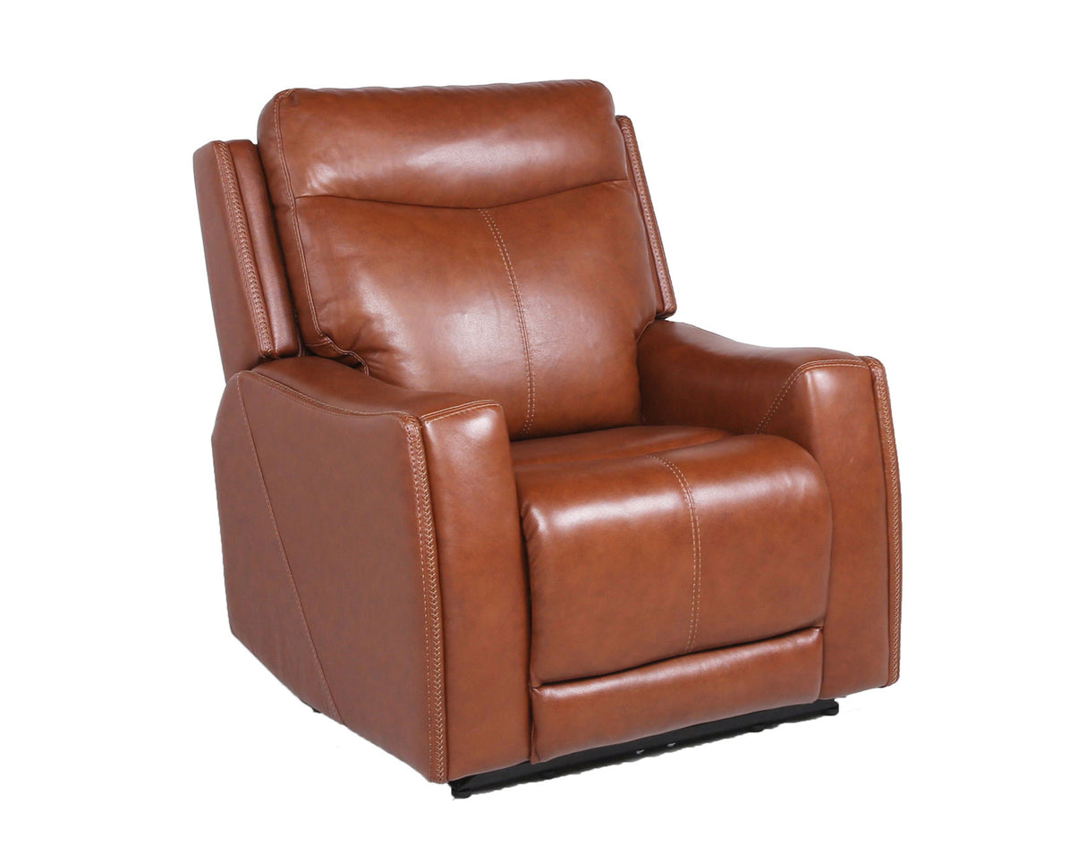 Natalia Dual-Power Leather Recliner, Coach from Steve Silver - Luna Furniture