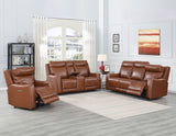 Natalia Dual-Power Leather Recliner, Coach from Steve Silver - Luna Furniture