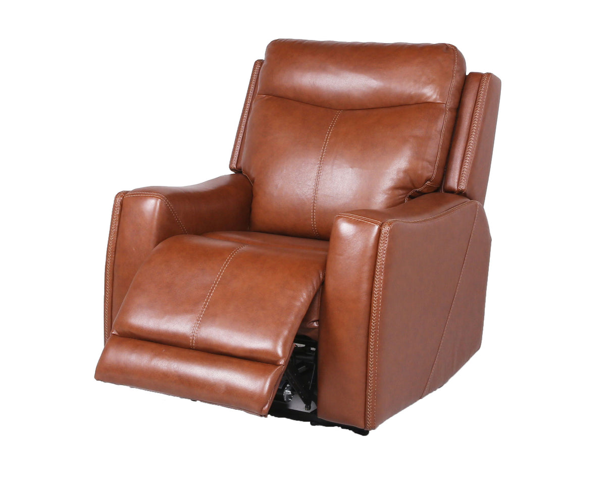 Natalia Dual-Power Leather Recliner, Coach from Steve Silver - Luna Furniture