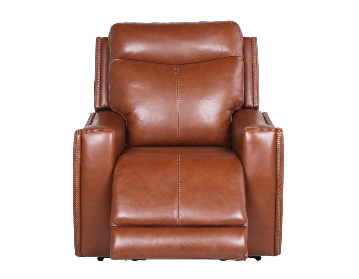 Natalia Dual-Power Leather Recliner, Coach from Steve Silver - Luna Furniture