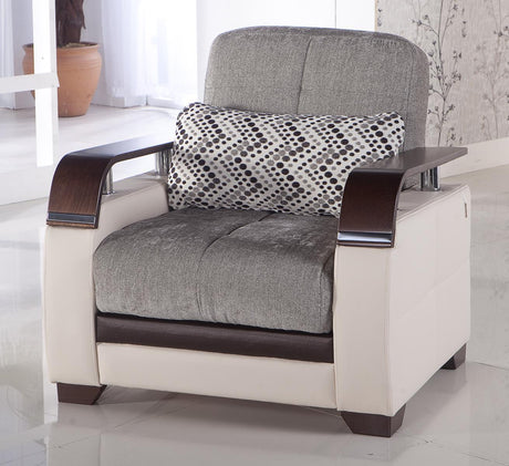 Natural Armchair (Valencia Grey) 2 Pieces - 10-NAT-DF27D-01-0