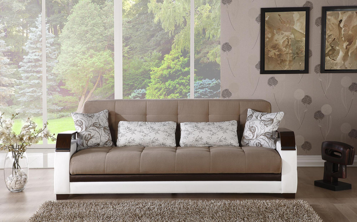 Natural Naomi Light Brown Loveseat from Bellona - Luna Furniture