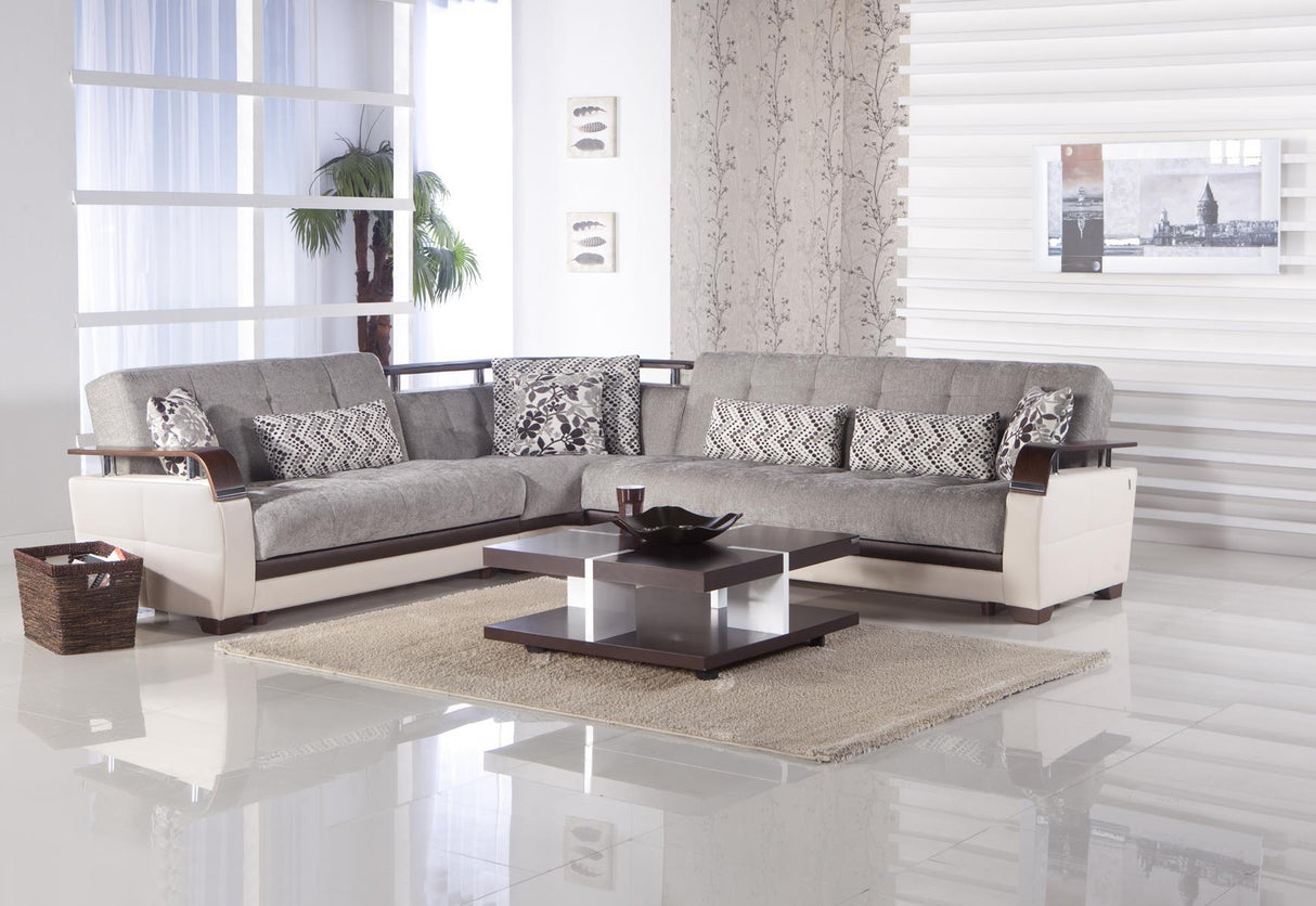 Natural Sectional (Valencia Grey) 4 Pieces - 10-NAT-DF27D-05-0