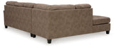 Navi 2-Piece Sectional with Ottoman in Fossil - PKG016506