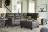 Navi 2-Piece Sectional with Ottoman in Smoke - PKG007393