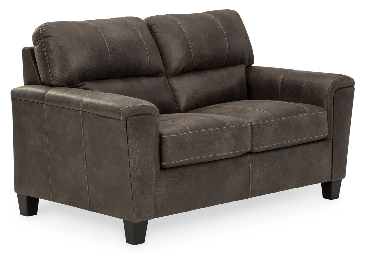 Navi Sofa and Loveseat in Smoke - PKG007390