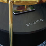 Nedman Black/Gold Finish Accent Table with Speaker - A4000669