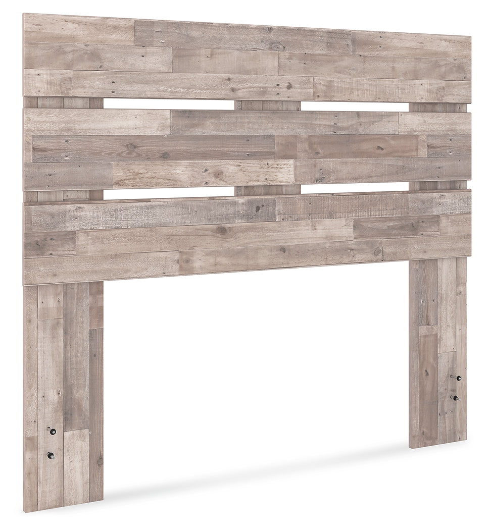 Neilsville Full Panel Headboard with Dresser and Chest in Whitewash from Ashley - Luna Furniture