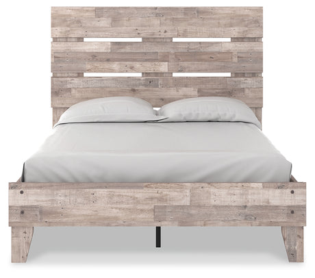 Neilsville Full Platform Bed with Dresser and 2 Nightstands in Whitewash from Ashley - Luna Furniture