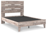 Neilsville Full Platform Bed with Dresser and 2 Nightstands in Whitewash from Ashley - Luna Furniture