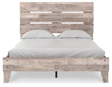 Neilsville Queen Platform Bed with Dresser and 2 Nightstands in Whitewash from Ashley - Luna Furniture