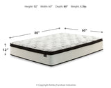 Neilsville Queen Platform Bed with Mattress in Whitewash - PKG018269