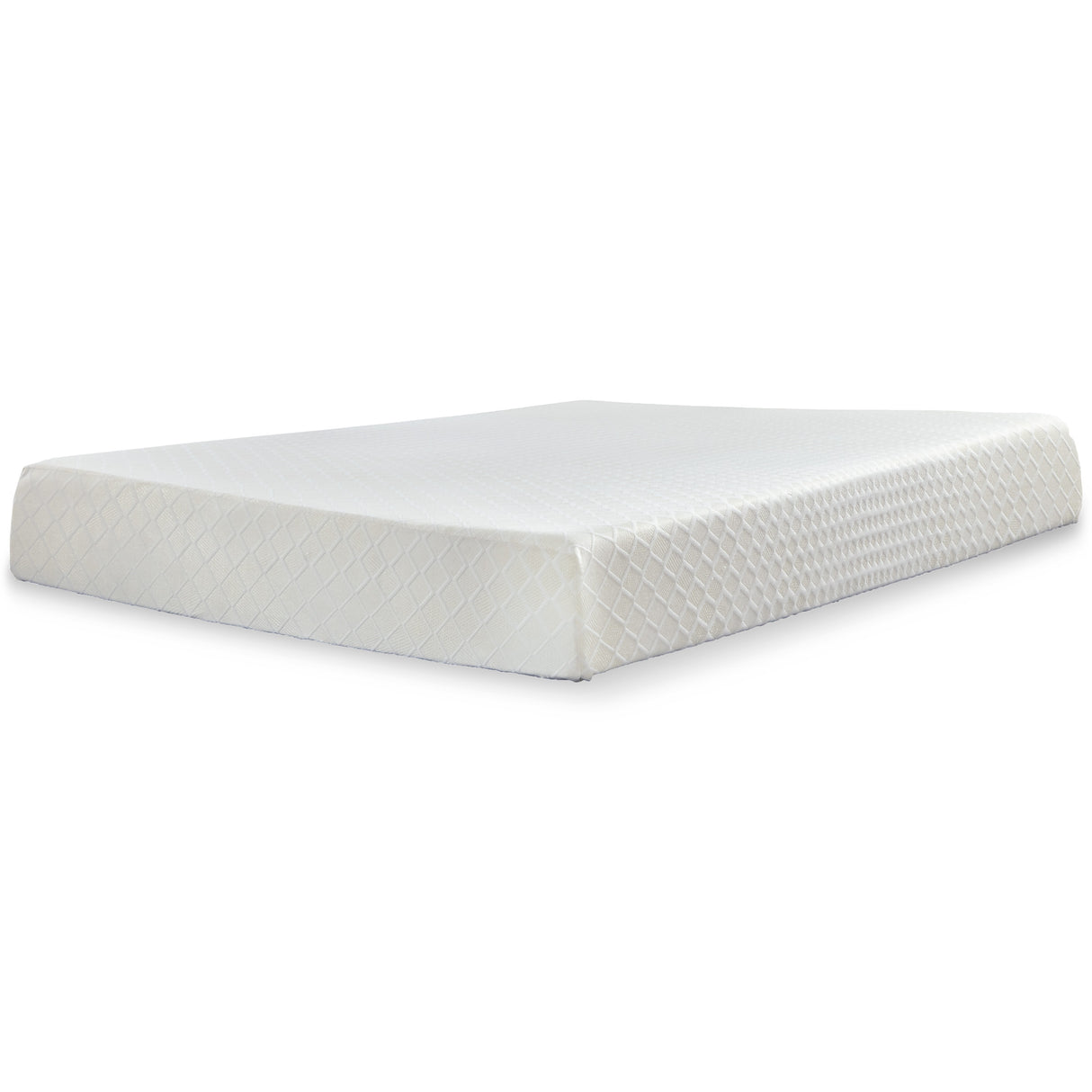 Neilsville Queen Platform Bed with Mattress in Whitewash - PKG018270