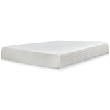 Neilsville Queen Platform Bed with Mattress in Whitewash - PKG018270