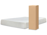 Neilsville Queen Platform Bed with Mattress in Whitewash - PKG018270