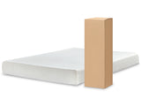 Neilsville Queen Platform Bed with Mattress in Whitewash - PKG018271