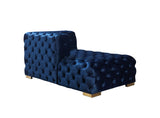 Neva Blue Velvet Double Chaise 138" Sectional [ETA: 8/23] - NEVABLUE-SEC