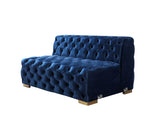 Neva Blue Velvet Double Chaise 138" Sectional [ETA: 8/23] - NEVABLUE-SEC