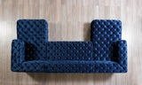 Neva Blue Velvet Double Chaise 138" Sectional [ETA: 8/23] - NEVABLUE-SEC