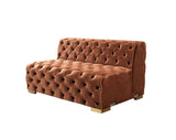 Neva Orange Velvet Double Chaise 138" Sectional [ETA: 8/23] - NEVAORANGE-SEC