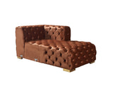 Neva Orange Velvet Double Chaise 138" Sectional [ETA: 8/23] - NEVAORANGE-SEC