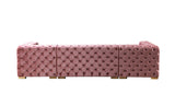 Neva Pink Velvet Double Chaise 138" Sectional [ETA: 8/23] - NEVAPINK-SEC