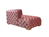 Neva Pink Velvet Double Chaise 138" Sectional [ETA: 8/23] - NEVAPINK-SEC