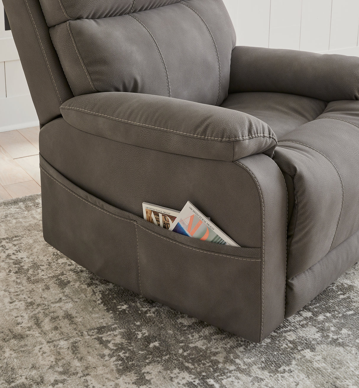 Next-Gen Durapella Slate Power Lift Recliner from Ashley - Luna Furniture