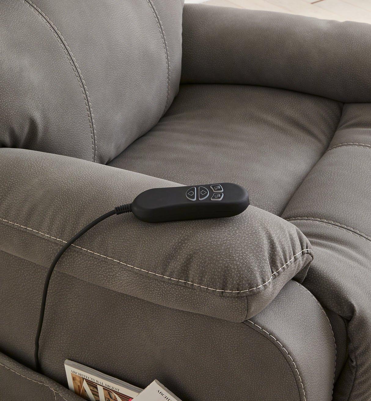 Next-Gen Durapella Slate Power Lift Recliner from Ashley - Luna Furniture