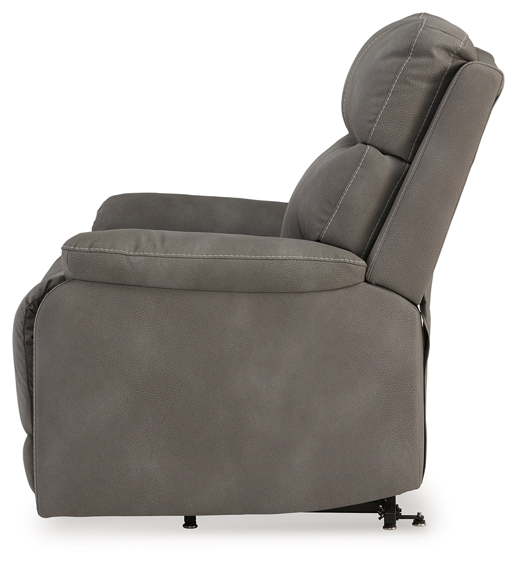 Next-Gen Durapella Slate Power Lift Recliner from Ashley - Luna Furniture