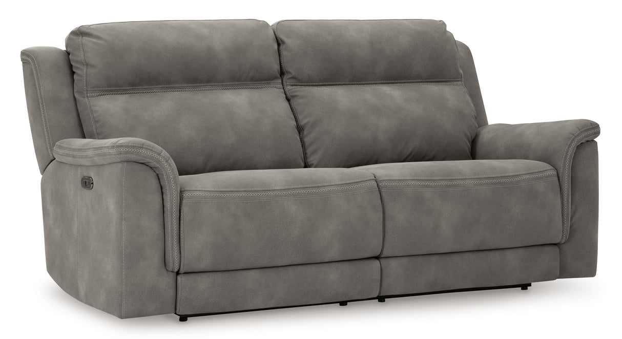 Next-Gen DuraPella Sofa, Loveseat and Recliner in Slate - PKG008141