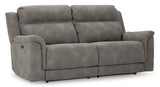 Next-Gen DuraPella Sofa, Loveseat and Recliner in Slate - PKG008141