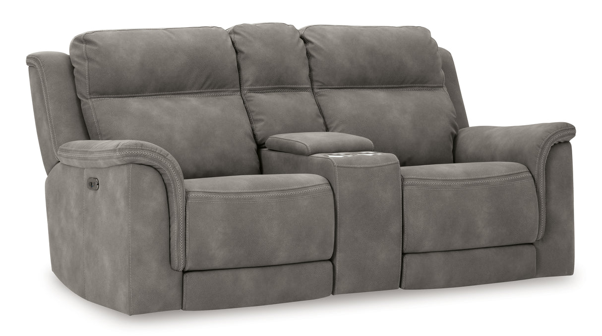 Next-Gen DuraPella Sofa, Loveseat and Recliner in Slate - PKG008141