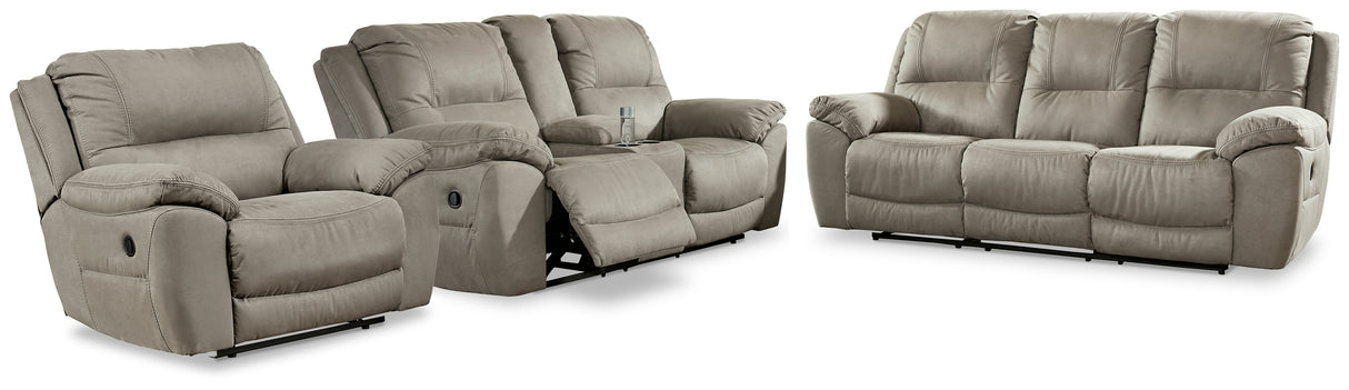 Next-Gen Gaucho Sofa, Loveseat and Recliner in Putty - PKG013086