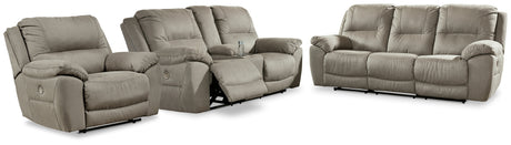 Next-Gen Gaucho Sofa, Loveseat and Recliner in Putty - PKG013088