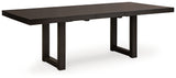 Neymorton Dark Grayish Brown Dining Extension Table from Ashley - Luna Furniture