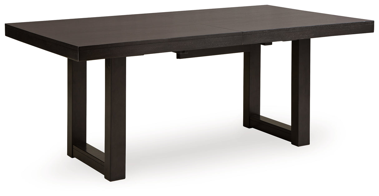 Neymorton Dark Grayish Brown Dining Extension Table from Ashley - Luna Furniture